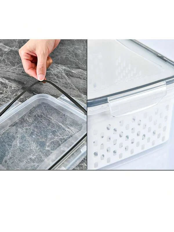 Plastic Food Storage with Drain Basket