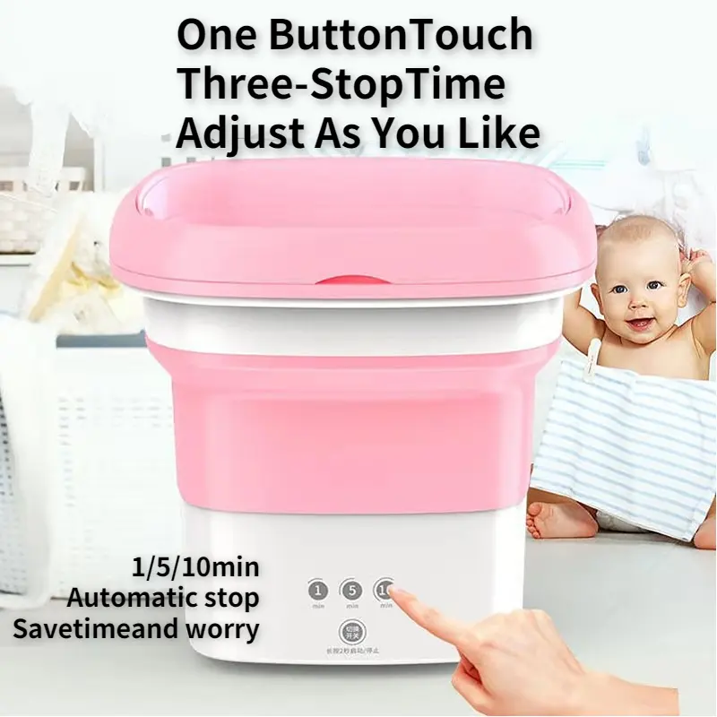 Silicone Electric Mini Foldable Washing Machine