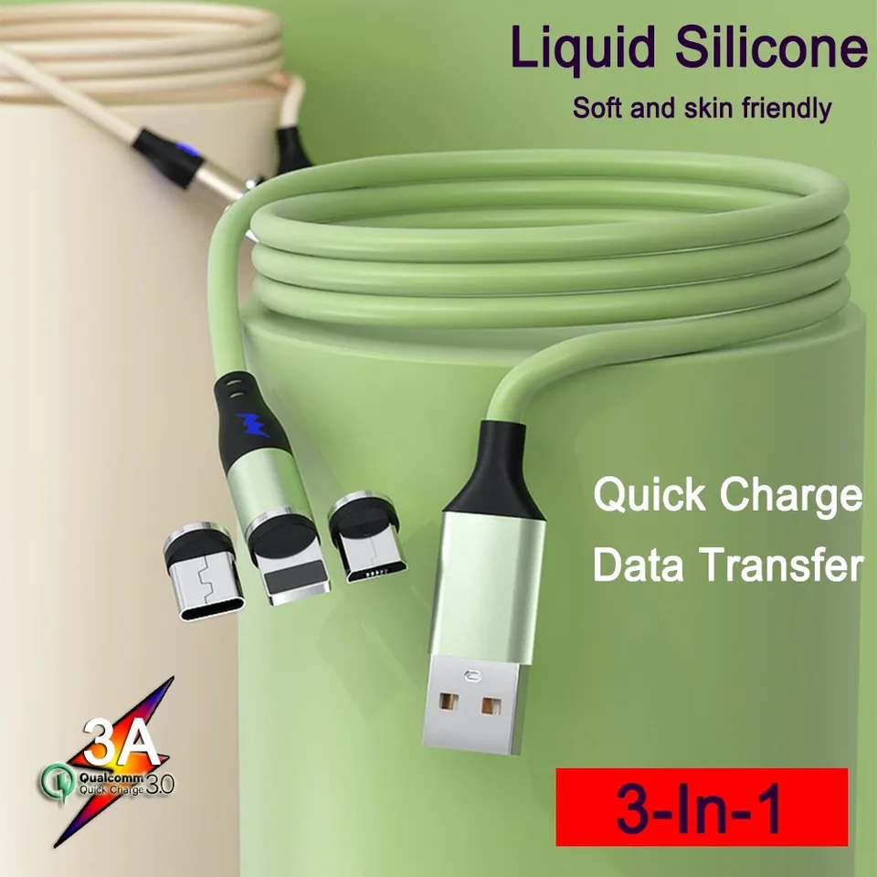 LED Magnetic Cable Micro USB, Type C, IOS.