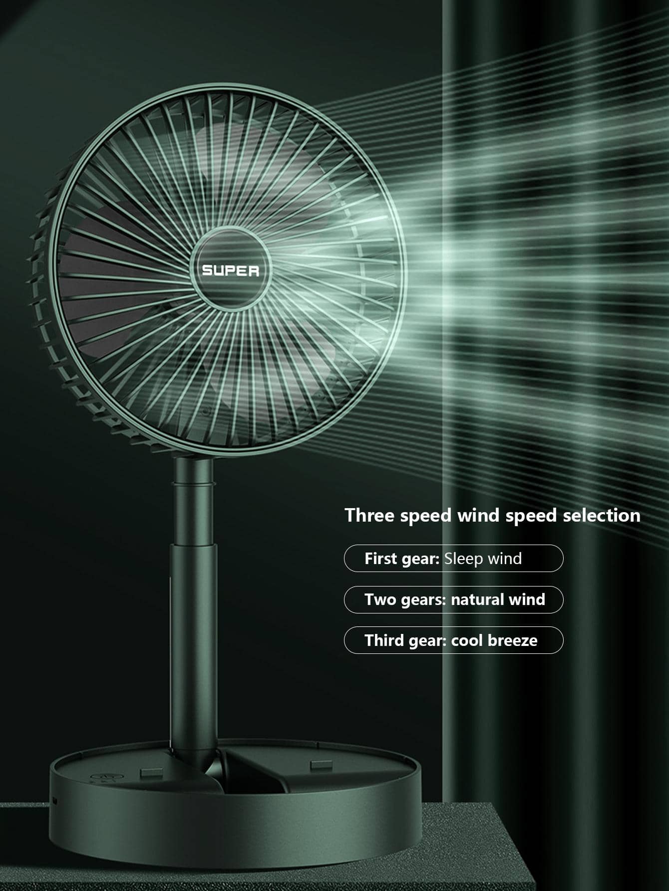 Mini Telescopic Desk Fan