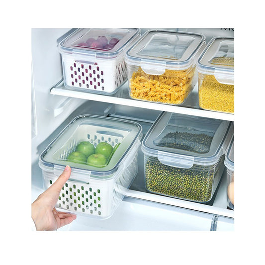 Plastic Food Storage with Drain Basket