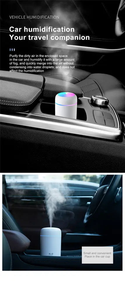 LED Light Mini 300ml H2o Spray Mist humidifier