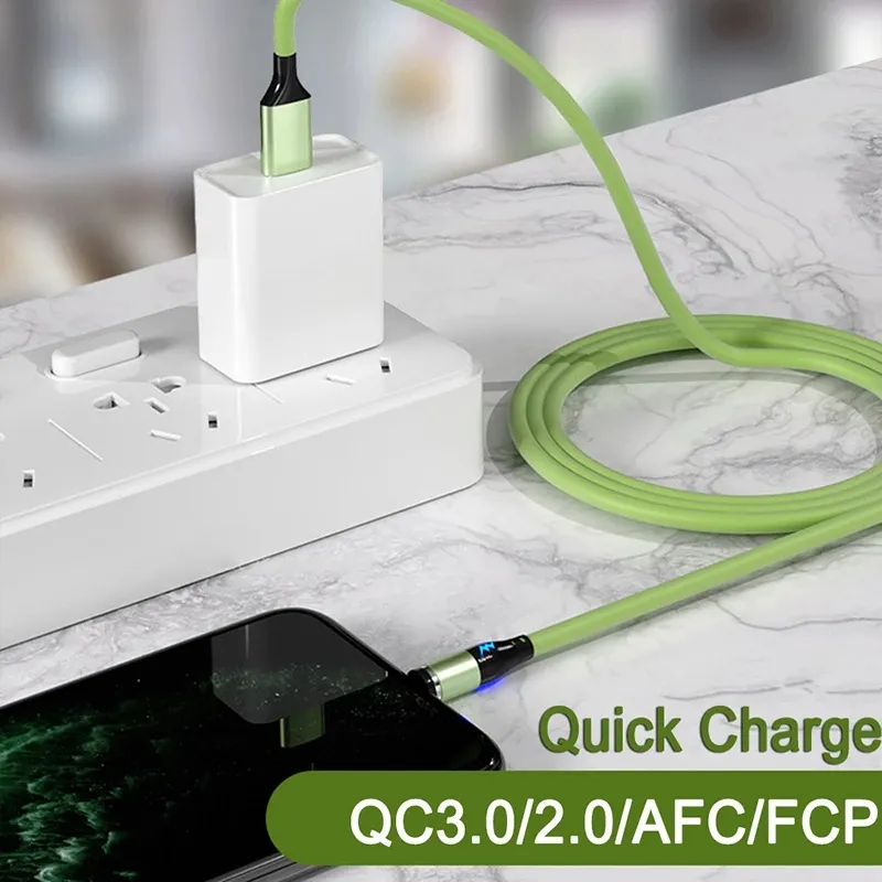 LED Magnetic Cable Micro USB, Type C, IOS.